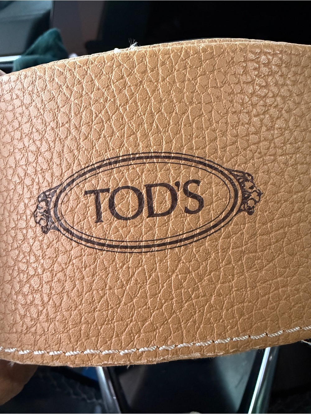 Tod's Tan Leather Sunglasses Case